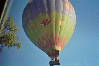 mit dem Heißluftballon über den Regenwald von Queensland